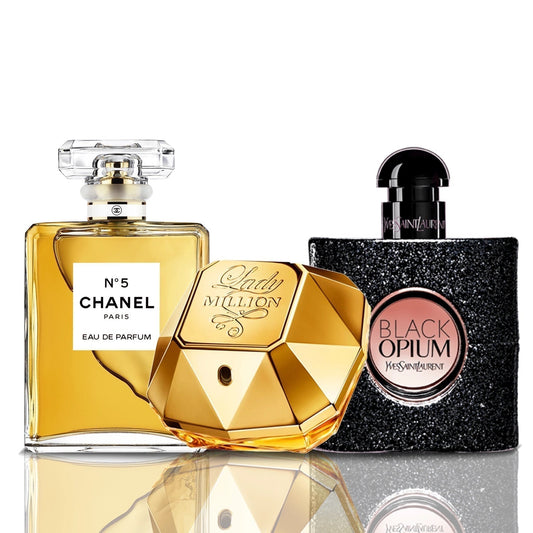 Zestaw 3 Perfum | Chanel N°5 + Lady Million + Black Opium